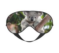 Bonito antifaz para dormir con estampado de koala, venda nocturna, cubierta suave para sombra de ojos para mujeres y hombres, para viajes, siesta y meditación