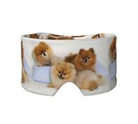 Bonito antifaz para dormir con estampado de pomerania, suave y agradable a la piel, antifaz para dormir con bloqueo de luz para viajes, yoga y siesta