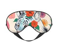 Bonito antifaz suave de tigre blanco. Unisex, cómodo y transpirable, adecuado para el descanso diario. Te ayuda a entrar rápidamente en un sueño profundo.