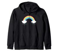 Bonito arco iris con nubes y corazones colgantes Sudadera con Capucha