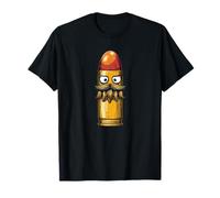 Bonito Aspecto de Bala con Barba para municiones de Pistola y Pistola Camiseta