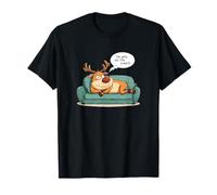 Bonito Aspecto de Reno para los Amantes del Habla de Papá Noel Camiseta