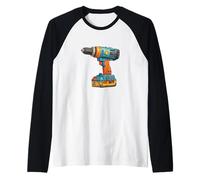 Bonito Aspecto de Taladro eléctrico para Amantes del Dibujo Camiseta Manga Raglan