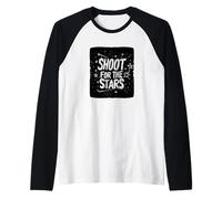 Bonito atuendo de Shoot for the Stars Camiseta Manga Raglan