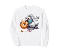 Bonito Bagel Que Tienes allí Divertido Comiendo Palomas Sudadera