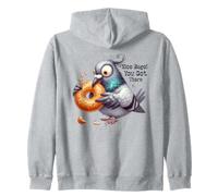 Bonito Bagel Que Tienes allí Divertido Comiendo Palomas Sudadera con Capucha