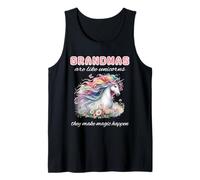 Bonito bojo floral con forma de abuela, amante de los unicornios, haz que la magia suceda Camiseta sin Mangas