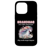 Bonito bojo floral con forma de abuela, amante de los unicornios, haz que la magia suceda Carcasa para iPhone 14 Pro Max