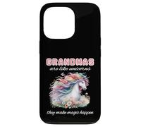 Bonito bojo floral con forma de abuela, amante de los unicornios, haz que la magia suceda Carcasa para iPhone 13 Pro