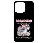 Bonito bojo floral con forma de abuela, amante de los unicornios, haz que la magia suceda Carcasa para iPhone 15 Pro Max