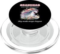 Bonito bojo floral con forma de abuela, amante de los unicornios, haz que la magia suceda PopSockets PopGrip para MagSafe