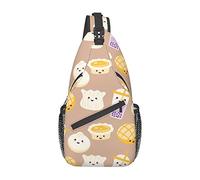 Bonito Bolso con diseño de arroz y Sushi, Mochila de Senderismo, Mochila de Hombro Tipo Bandolera, Mochila de Viaje para Hombres y Mujeres