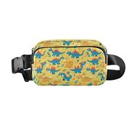 Bonito bolso cruzado con diseño de huevos de Pascua para mujeres, hombres y adolescentes, para viajes, vacaciones, correr, Paraíso de dinosaurios, 1 Size