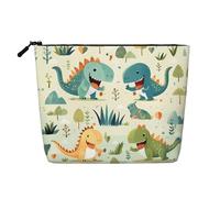 Bonito bolso de aseo y cosméticos para mujer, diseño de dinosaurio, unisex, bolsa de almacenamiento para el cuidado personal