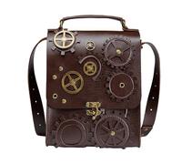 Bonito Bolso - pequeño Bolso Steampunk Ajustable | Marrón Steampunk Style Vintage Bolso para Mujer, Bolso para Tableta, Cartera, Llaves