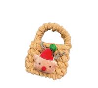 Bonito bolso tejido de Navidad, colgante de llave de Papá Noel de felpa, bolsa de almacenamiento para auriculares, A2, 1.0*1.0*1.0