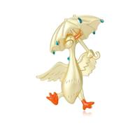 Bonito broche de aleación resistente con diseño de patos para niñas, adolescentes, amantes de la moda, pequeño broche, One Size, como se describe