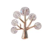 Bonito broche de árbol con acabado galvanizado, elegante accesorio de ropa para bodas y fiestas, joyería de árbol de moda