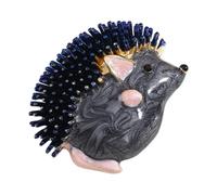 Bonito broche de erizo 3D con cierre seguro, accesorios de joyería de inspiración vintage para uso diario, insignia de animal para mujer, talla única, como se describe