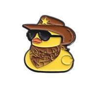 Bonito broche de metal con diseño de patito, accesorio de insignia de metal que mejora los estilos cotidianos de aleación de zinc