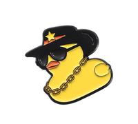 Bonito broche de metal con diseño de pato, elegante broche de metal de pato, accesorio que mejora los estilos cotidianos sin esfuerzo, Metal