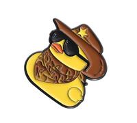 Bonito broche de metal con forma de patito distintivo de pato con cierre de seguridad, elegante broche para un uso seguro, accesorios para mujer, One Size, como se describe