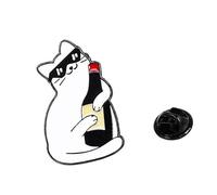 Bonito broche de solapa de dibujos animados de gato, accesorio de ropa, accesorios, bolsa, regalo para amantes de la decoración, One Size