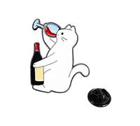 Bonito broche de solapa de dibujos animados de gato, accesorio de ropa, accesorios, bolsa, regalo para amantes de la decoración, One Size