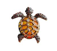 Bonito broche de tortugas con materiales de aleación transparente, accesorio portátil para chaquetas, bolsos, decoración de tortugas de aleación, talla única, como se describe