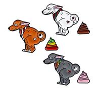 Bonito broche esmaltado con diseño de caca de perro, regalo para bufanda, corbata, sombrero, abrigo o bolsa, decoración de joyas, color aleatorio