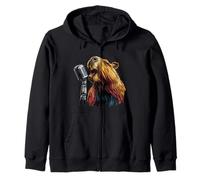 Bonito Capibara Cantante para niños y niñas de Karaoke Sudadera con Capucha