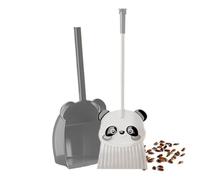 Bonito cepillo de panda para niños pequeños - Mini kit de limpieza, asas fáciles de agarrar, diseño seguro para niños | Fácil de usar accesorios de juego de rol y una combinación de recogedor para