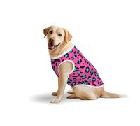 Bonito chaleco para mascotas grandes con estampado de leopardo, transpirable, ligero, suave, acogedor, sin mangas