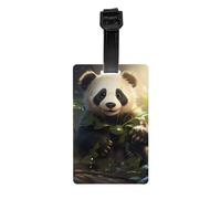 Bonito colgador de etiquetas de equipaje con diseño de panda que protege la privacidad y es imprescindible para viajes y es duradero