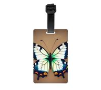 Bonito colgador de etiquetas de equipaje de mariposa que protege la privacidad y es imprescindible para viajes y es duradero