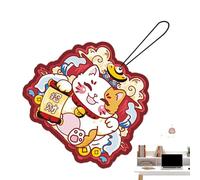 Bonito colgante de ambientador para coche, tabletas de aromaterapia para festival de primavera, difusor perfumado de chips de incienso, fragancia de aire para espejo retrovisor