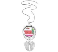 Bonito collar giratorio con diseño de alas de ángel, diseño de mesa periódica