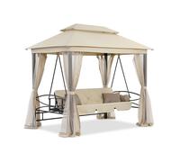 Bonito columpio de jardín de metal Premium Garden Point beige