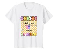 Bonito Conejo Cristiano de Pascua Retro con Forma de Cristo resucitado para niños Camiseta