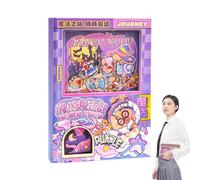 Bonito cuaderno de bolsillo, diario de diseño de máquina expendedora, pequeños suministros escolares con páginas compactas, organizador personal, diario de escritura con ilustración divertida, uso