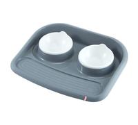 Bonito cuenco para mascotas de doble propósito para alimentos y agua, diseño antideslizante sin derrames, comedero universal para perros y gatos