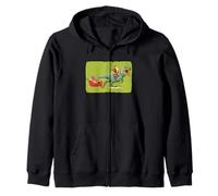 Bonito Dinosaurio como Servicio de Entrega para una Divertida Noche de Navidad Sudadera con Capucha