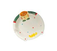 Bonito disco de cerámica pintado a mano de color bajo vidriado, plato de 7.5 pulgadas para juego de cubiertos sin patatas.