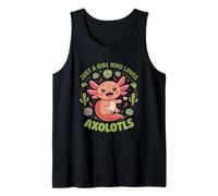 Bonito diseño con Texto en inglés Just A Girl Who Loves Axolotls Camiseta sin Mangas