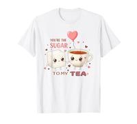 Bonito diseño de Amor de You'Re The Sugar To My Tea Camiseta