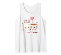 Bonito diseño de Amor de You'Re The Sugar To My Tea Camiseta sin Mangas