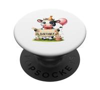 Bonito diseño de Animales de Fiesta de celebración de Vaca PopSockets PopGrip Adhesivo