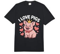 Bonito diseño de Cerdo I Love Pigs Adorable Piggy Comfort Colors Adult Heavyweight T-Shirt