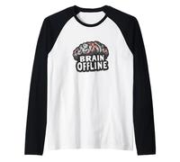 Bonito diseño de Cerebro sin conexión Que trae diversión para Adultos y niños Camiseta Manga Raglan