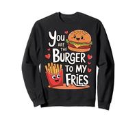 Bonito diseño de Comida de You Are The Burger To My Fries Sudadera